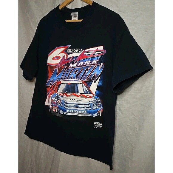 NASCAR Mark Martin #6 Tennessee River T-Shirt, Sz XL, Double Sided, Blue, Roush - Picture 3 of 8